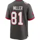 Game Men's Ryan Miller Tampa Bay Buccaneers Pewter Alternate Jersey