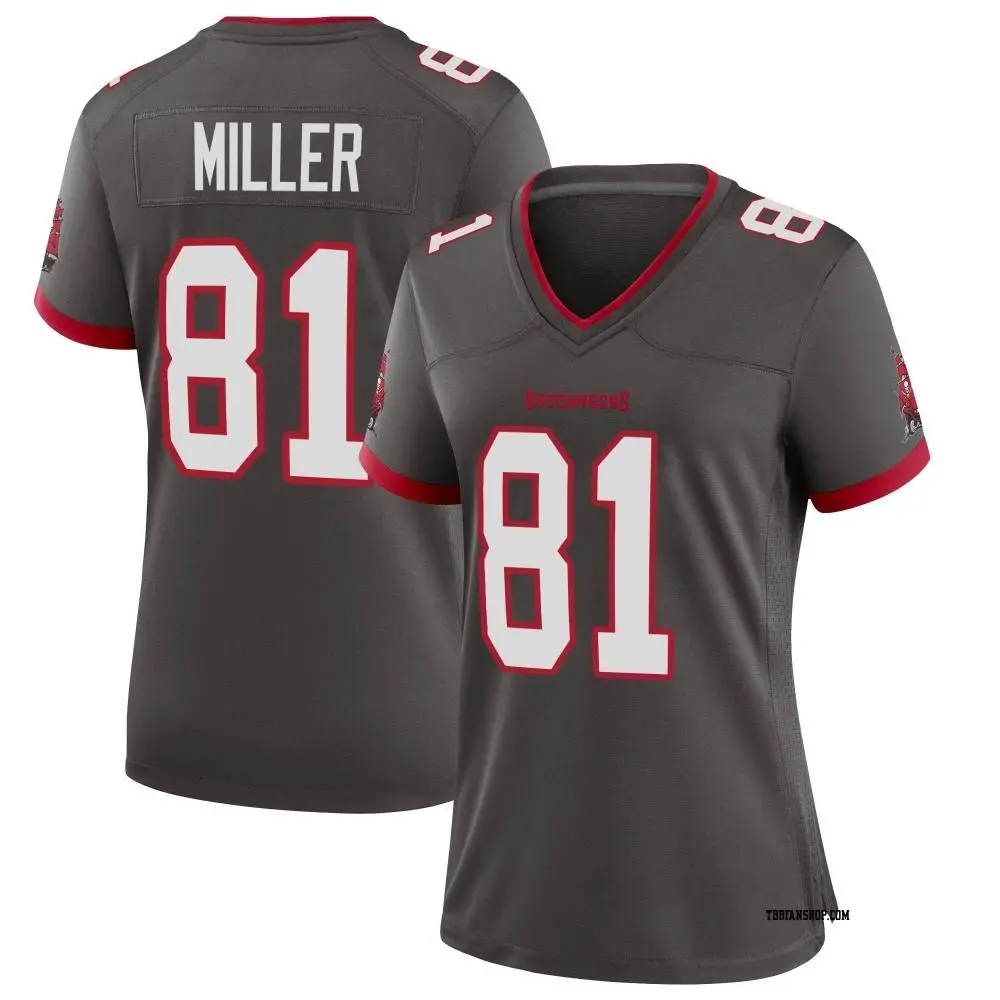 Game Women's Ryan Miller Tampa Bay Buccaneers Pewter Alternate Jersey