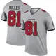 Legend Gray Men's Ryan Miller Tampa Bay Buccaneers Inverted Jersey