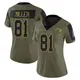 Limited Olive Women's Ryan Miller Tampa Bay Buccaneers 2021 Salute To Service Jersey