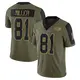 Limited Olive Youth Ryan Miller Tampa Bay Buccaneers 2021 Salute To Service Jersey